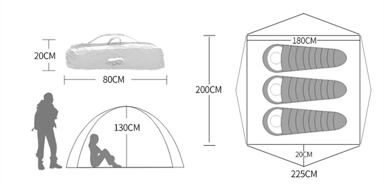 Cheap Goat Tents Outdoor tent 3 4 people automatic tent double multi person travel camping tent beach speed open tent   